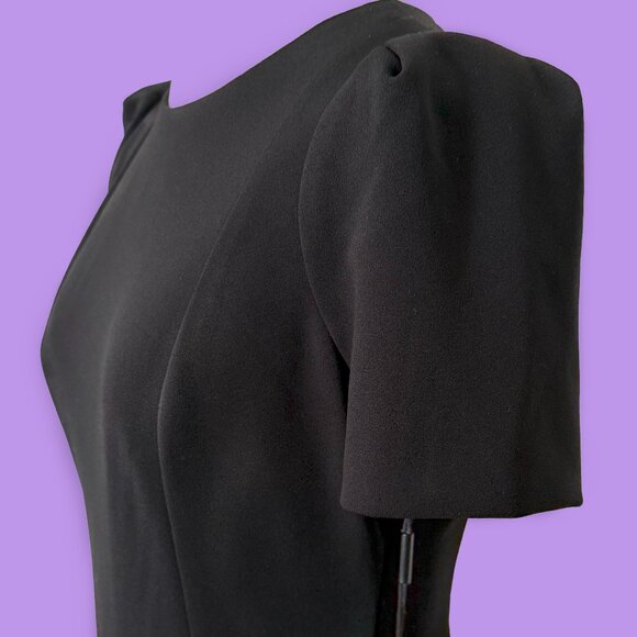 CK Black Crepe Short Sleeve Dress - Picture 1 of 4